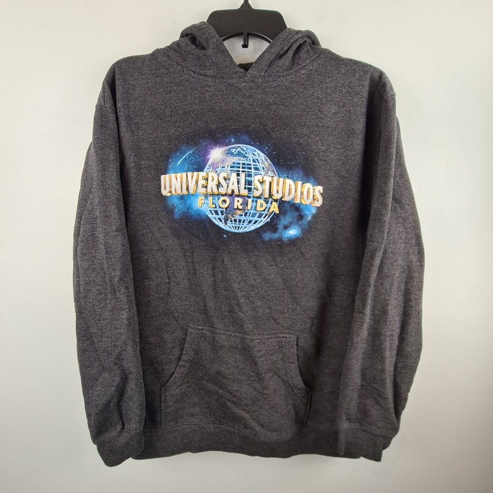 Universal Studios Florida Youth XL Charcoal Gray Graphic Pullover Hoodie XL